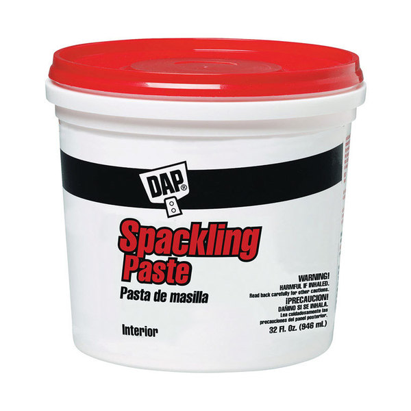 Dap Spackling Paste, 1 qt, Tub, White 10204